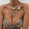 Adjustable Shell Pearl Beach Necklace for Women Lady Pendant Jewelry Gift with Conch Charm Ocean Inspired Design