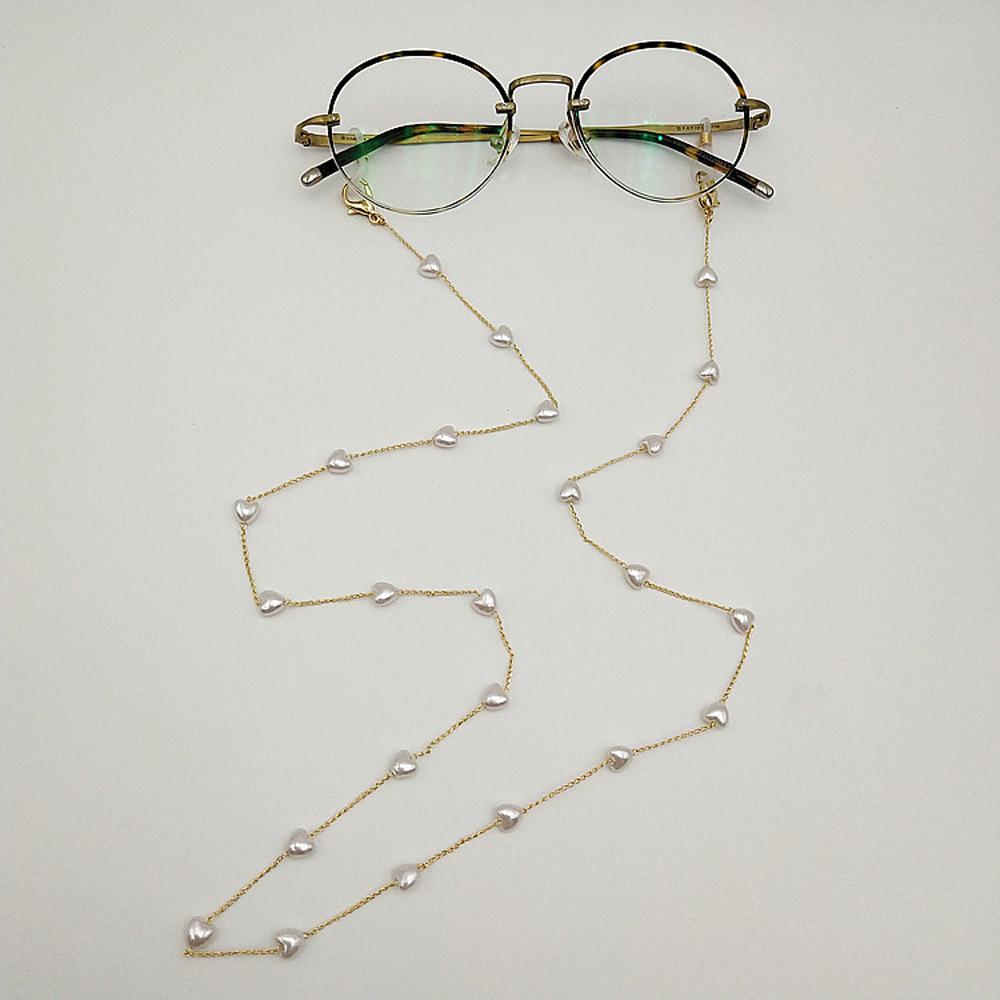 Men Eyewear Jewelry Anti-lost Glasses Clips Reading Glasses Chain Face Mask Necklace Pearl Chain