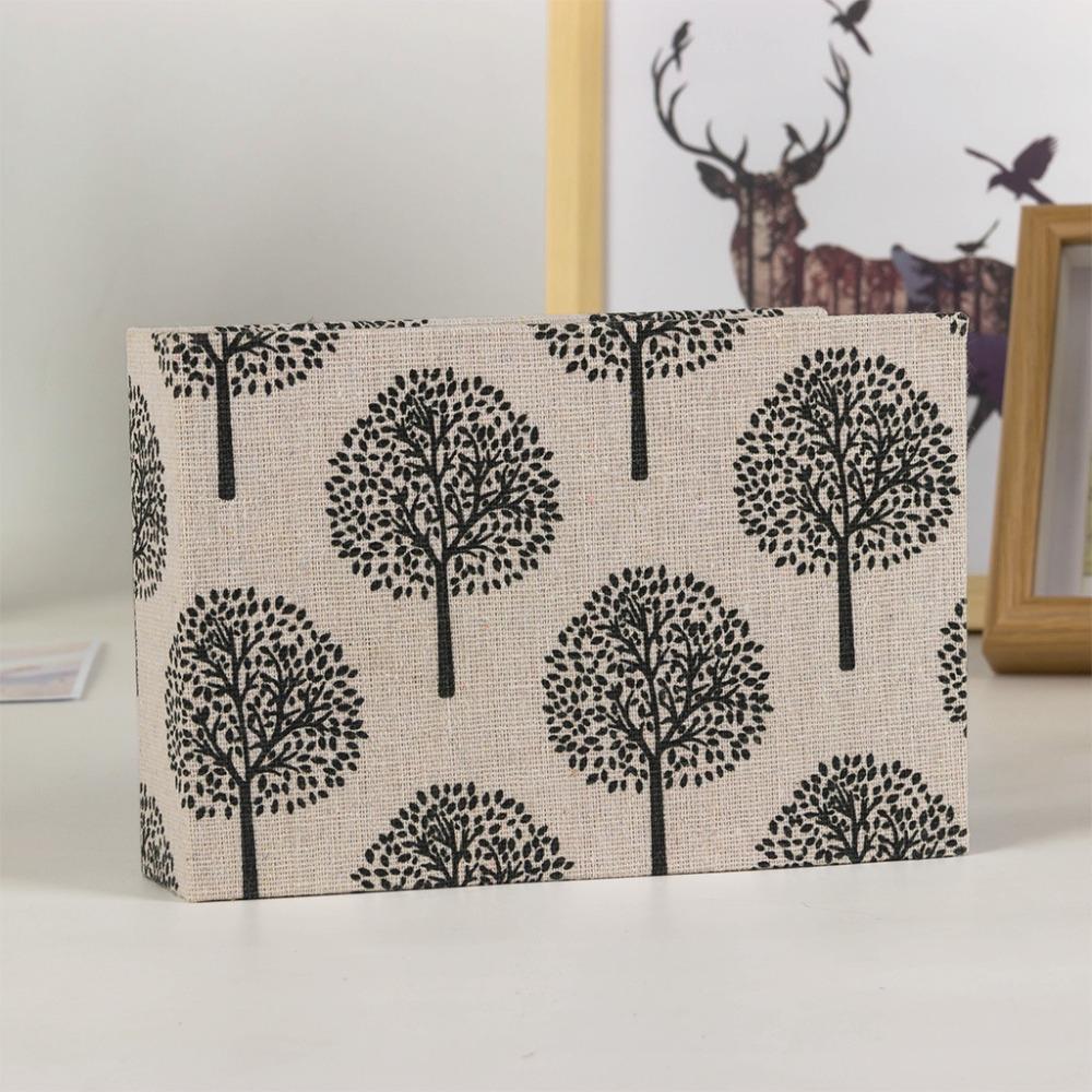 Linen Printed Picture Albums Small Scrapbook Album For Room Decor, Wedding, Travel