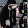 Unisex Funny Shark Teeth Hoodies Long Sleeve Oversized Drawstring Sweatshirt Casual Comfortable Pullover