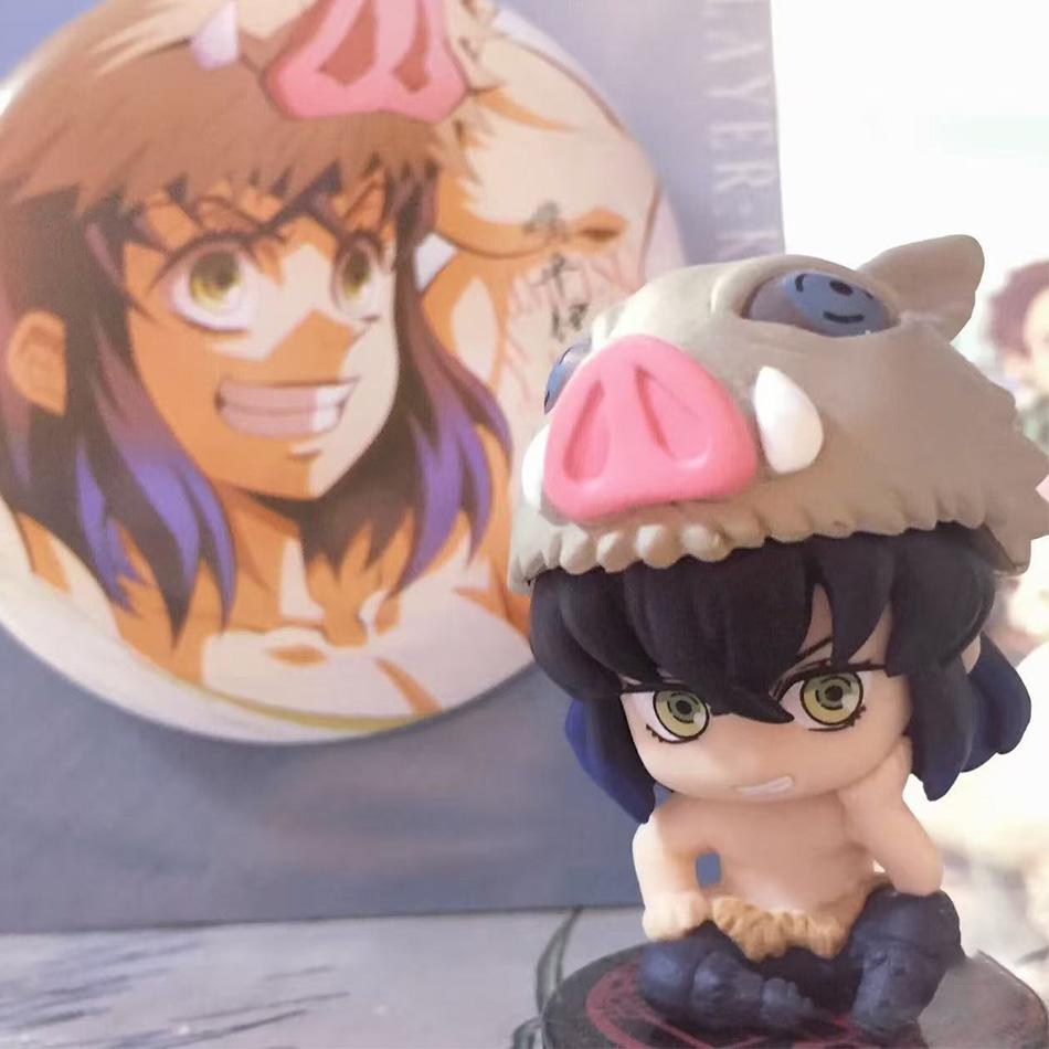 Фигурки Demon Slayer Q Posket Mini Kimetsu No Yaiba ПВХ Куклы Набор из 5/10/12/15 Для Украшения Рабочего Стола