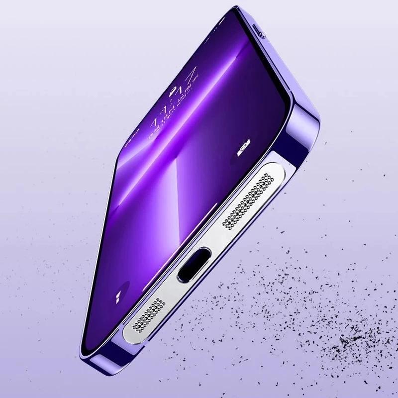 Металлическая пылезащитная сетка-наклейка для iPhone 12 13 MIni 12 13 14 Pro Max 14 Plus, отверстие для динамика, защитная металлическая сетка от пыли