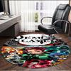 Demon Slayer Print Round Rug, Washable Floor Carpet, For Entryway Dorm Laundry Room Office Study, Home Decor Birthday Christmas Gift