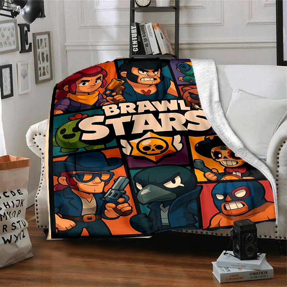 Brawl Stars Blanket Soft Warm Cozy Great for Office Chair Sofa Couch Four Seasons Multipurpose Warmthful Decor Birthday Christmas Gift Blanket