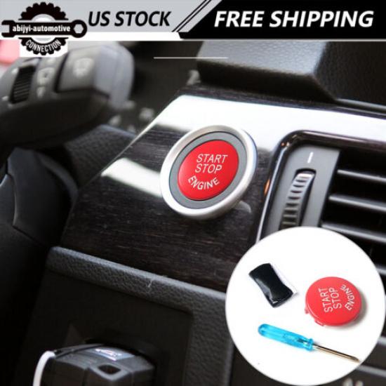 Red Ignition Switch Button Replace Cover For BMW E90 E92 E93 E60 X5 3/5Series