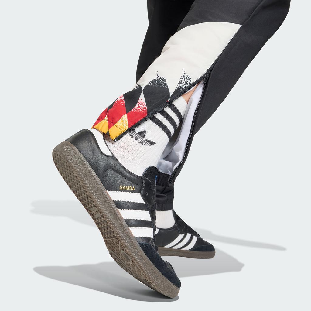 adidas Мужские вязаные спортивные штаны черные с умеренной манжетой