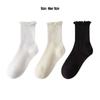 Cotton Women Ruffle Socks Comfortable JK Sock Cute Medium Tube Sock
