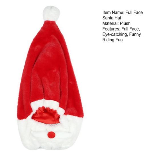 Рождественский чехол на мотоциклетный шлем плюшевый чехол на шлем-интеграл забавный колпак Санта-Клауса для мужчин женщин для езды катания на лыжах