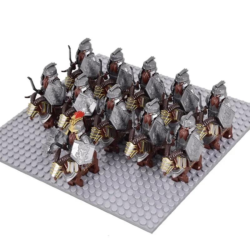 Middle Age Demon Realm Warg Varg Orcs Soldier VS Uruk-hai Azog Figures Creative War Mount Elk Boar Wolf DIY Bricks Toys for Kid