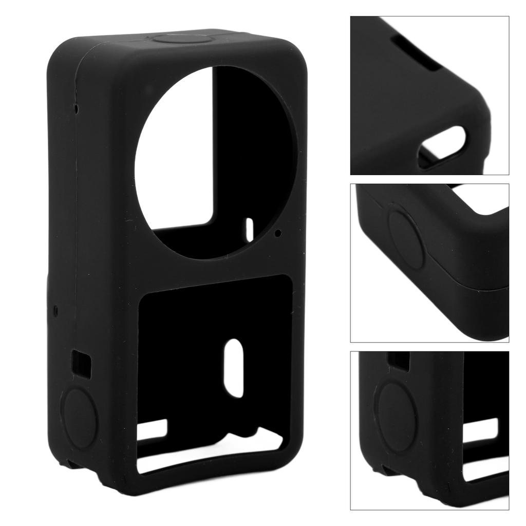 Camera Protective Cover Housing for DJI Action 2 Soft Silicone Sports Camera Frame CaseBlack