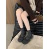 Gray Mary Jane Mao Mao shoes for winter wear Korean version of gentle ballet fairy style soft flat-bottomed velvet cotton shoes