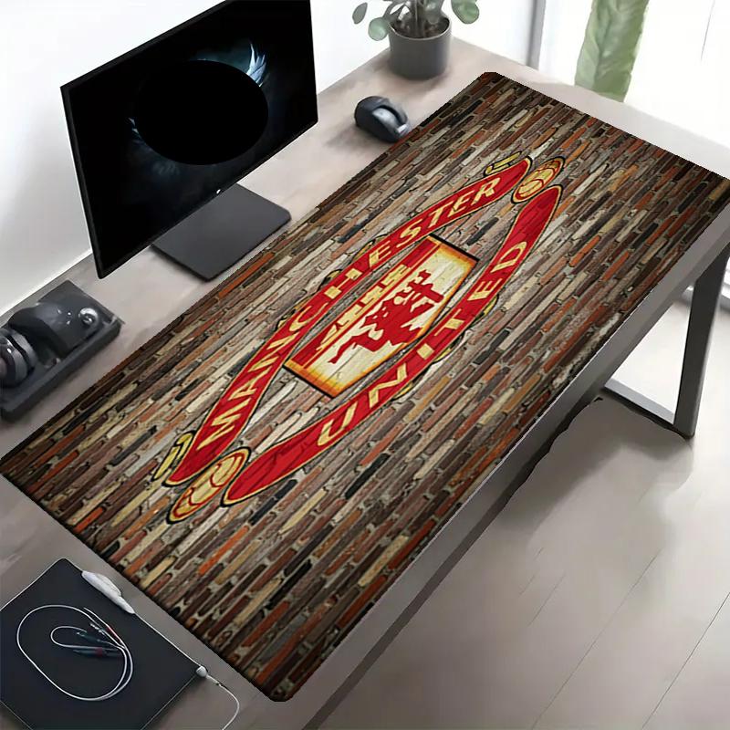 Manchester Football Print Mouse Pad, Anti‑Slip Desktop keyboard Mat, for PC Laptop Gaming Working Daily Use, Cool Festival Surprise Gift
