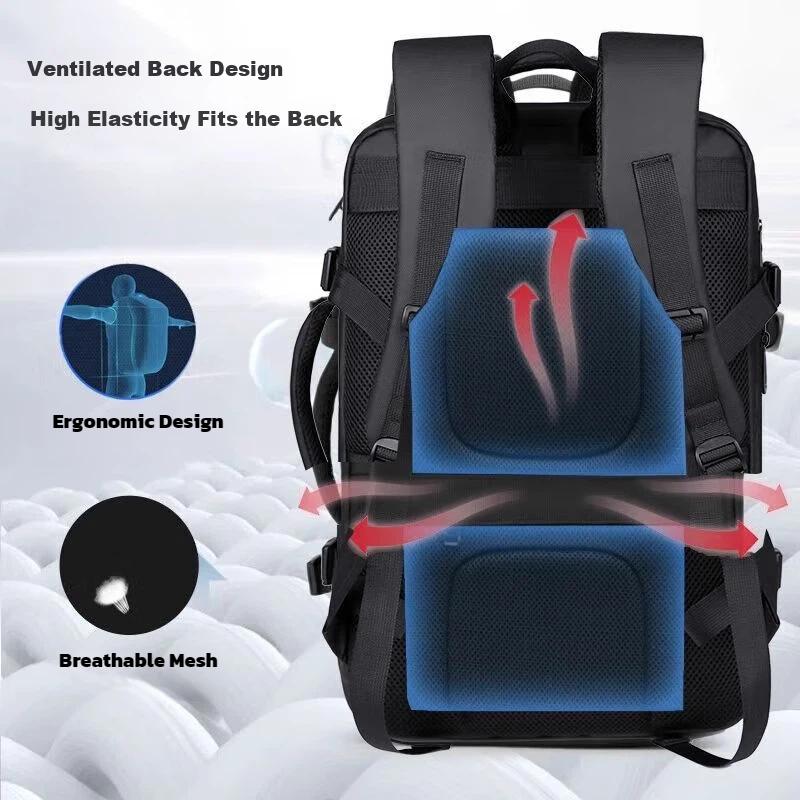 JEEP Travel Backpack, Large Capacity, Business Trip, Laptop Bag, Luggage Bag, Black
