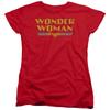 DC Comics Wonder Woman Logo Womens T Shirt Red Officially Licensed