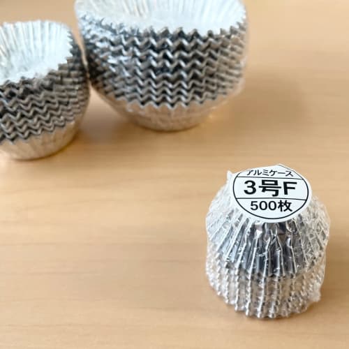 UACJ Foil Side Dish Cases and Cups, Silver, 2.4cm Bottom Diameter X 1.6cm Height, Aluminum Cases, Size 3, Deep, Perfect for Lunch Boxes and Baking, La