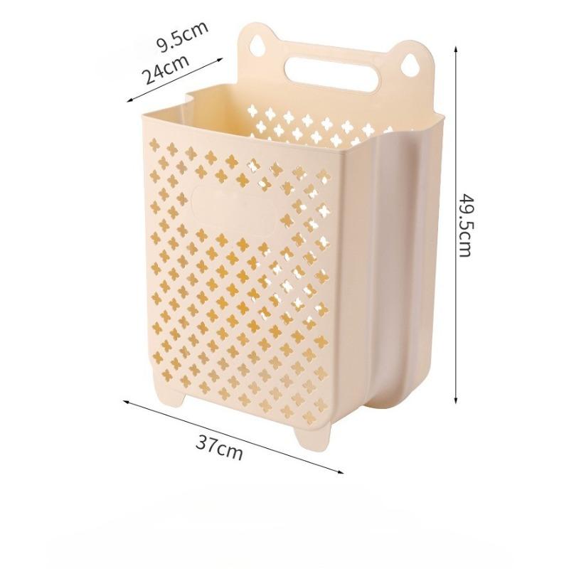 Foldable, Hollow, Breathable, Wall-mountable, No-drill Household Laundry Basket