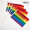Small Rainbow Hand Waving Flag Home Decoration Rainbow Flag Bearer Waving Flag