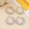 Elegant Personality Creative Fashion Trendy Exquisite Irregular Shining Zircon C-shaped Earrings Party Wedding Zircon Gift
