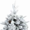Artificial Hinged Christmas Tree Snow Covered White 120 cm