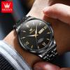 OLEVS Brand New Men's Mechanical Watch Waterproof Luminous Stainless Steel Business Automatic Watch for Men Week Date Wristwatch