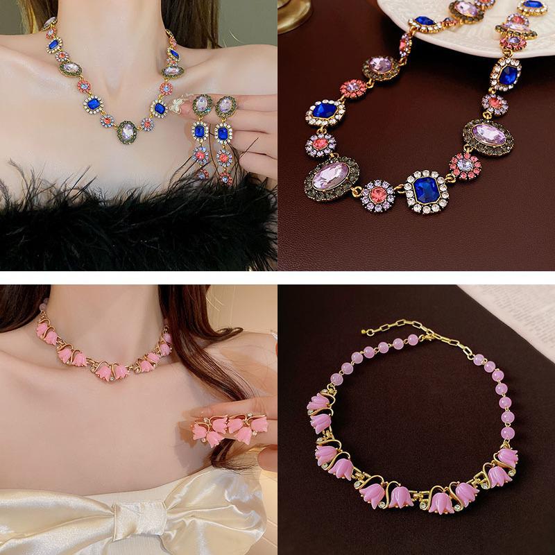 Винтажное ретро ожерелье на ключицу в придворном стиле для женщин