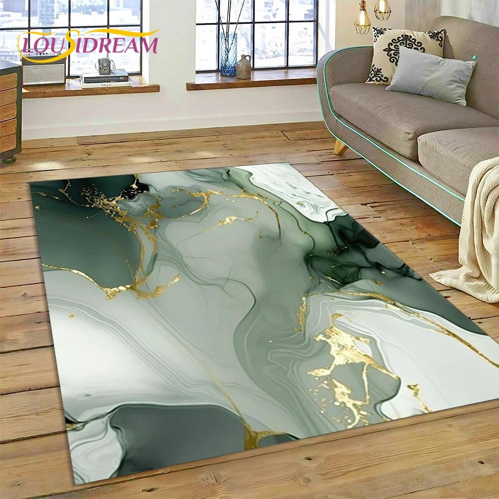 Ковер-дорожка Dream Colour Мраморный Синий Зеленый Золотой Роскошный для Дома Гостиной Спальни Дивана Придверный коврик Декор