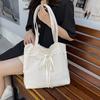 2025 New Bow Literary Lace Single Shoulder Fairy High Value Large Capacity Tote Bag Handbag Vest Bag