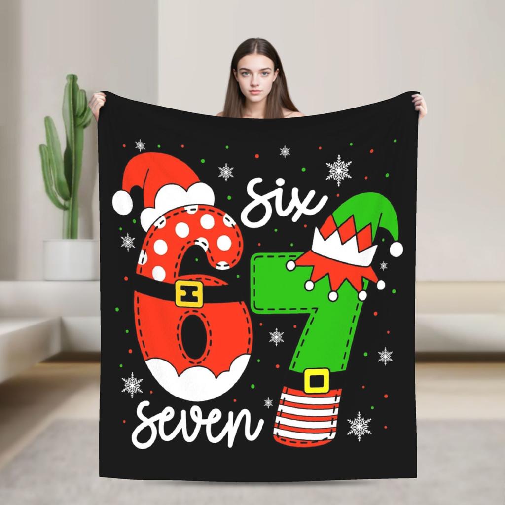 Do The Math 67 Meme Funny Six Seven Blanket Quality Warm Soft Bedding Throws Winter Children Chair Sofa Bed Novelty Bedspread