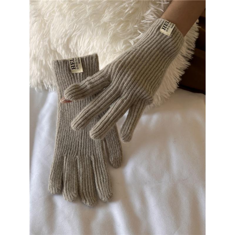 Осенне-зимние варежки из вязаной шерсти с открытыми пальцами и сенсорным экраном, новый стиль для женщин, теплые, для активного отдыха, для велоспорта