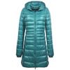 Spring and Autumn Hooded Down Jacket Plus Size Thin Slim Fit Mid-length Women's Jacket S-7XL Women