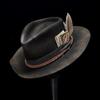 Ковбойская ветрозащитная шапка из овечьей шерсти Шапка Мечтатель Однотонная С декоративной шапкой из войлока