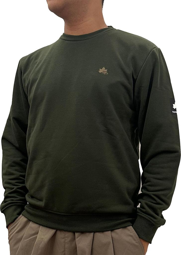 Logo Spark Men's Fleece Sweatshirt, Size L, Dark Green