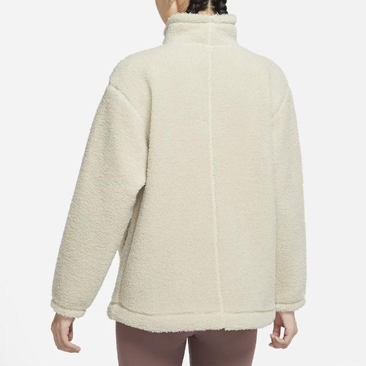 Nike Флисовый трикотажный пуловер с полумолнией и воротником-стойкой, женские куртки, желтый DD6475-206