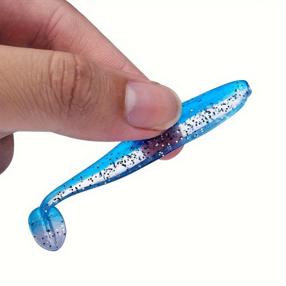 10 мягких приманок для ловли окуня, мягких червей с Т-образным хвостом, пресноводных и соленых приманок