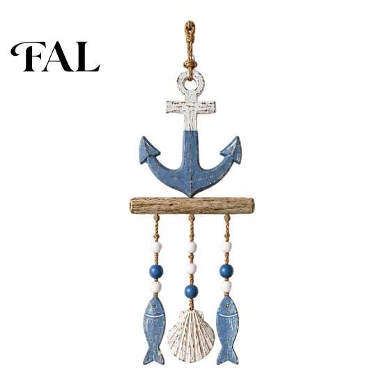 Decorative Wood Wall Sign Lighted Coastal Wooden Hanging Ornament, Nautical Fish Shell Starfish with Rustic Beach Cottage Ornament Warm LED
