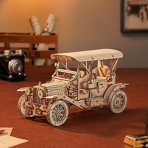 Деревянная 3D-головоломка Robotime, Шестеренки, вырезанные лазером, Миниатюрная игрушка, Образовательная игрушка для мальчиков, девочек и взрослых, Идеально подходит для дошкольных праздников, Нового года