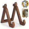 Vintage Wooden Plate Holder Display Stand Decorative Picture Frame Photo Stand Medal Book Photo Frame Collection Holder