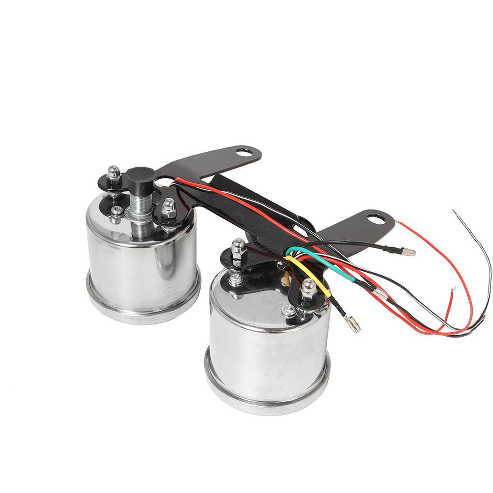 2 in 1 Motorcycle LED Backlight Odometer & Tachometer Speedometer Gauge Meter Assembly Universal Chrome For Harley Honda