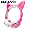 Дети Кошачьи Уши Головы Носить Складные Наушники Компьютерные Гарнитуры