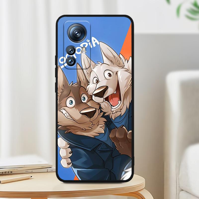 Anime Zootopia Judy&Nick For Xiaomi Mi 13T 13 12T 12 11T 11i 11 A3 10T 10 9 Pro Lite Ultra 5G Black TPU Phone Case