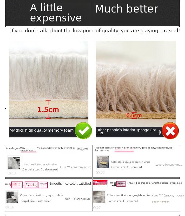 Модный плюшевый ковер для спальни и прикроватный коврик для девочек