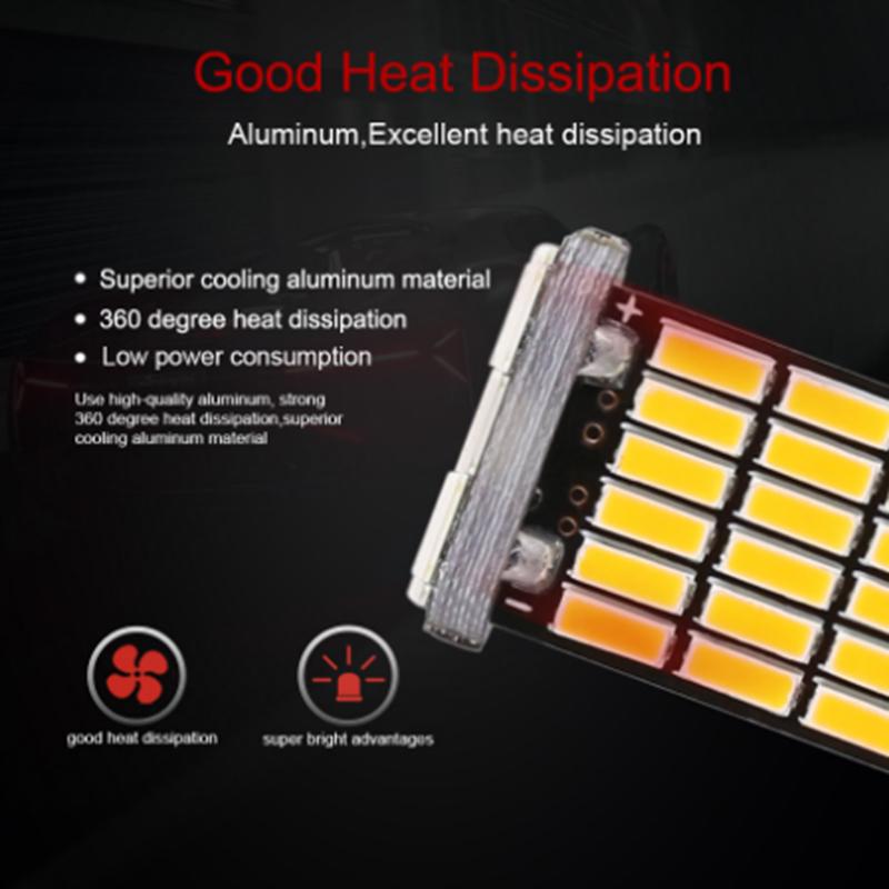 1157 Led Canbus P21W/5W Bay15D 45 Led SMD 4014 Лампочка стоп-сигнала для заднего хода