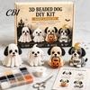 Jewelry Making Supplies for Group Activity 3D Halloween Dog DIY Art Set, Beaded Puppy Craft Kit, Cute Plastic Beads Crafts Animal Kit Beginners