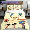 3pcs Duvet Cover Set (1*Duvet Cover + 2*Pillowcase, Without Core), Pippi Longstocking Print Bedding Set, Bedroom Decor, All‑Season, Birthday Gift