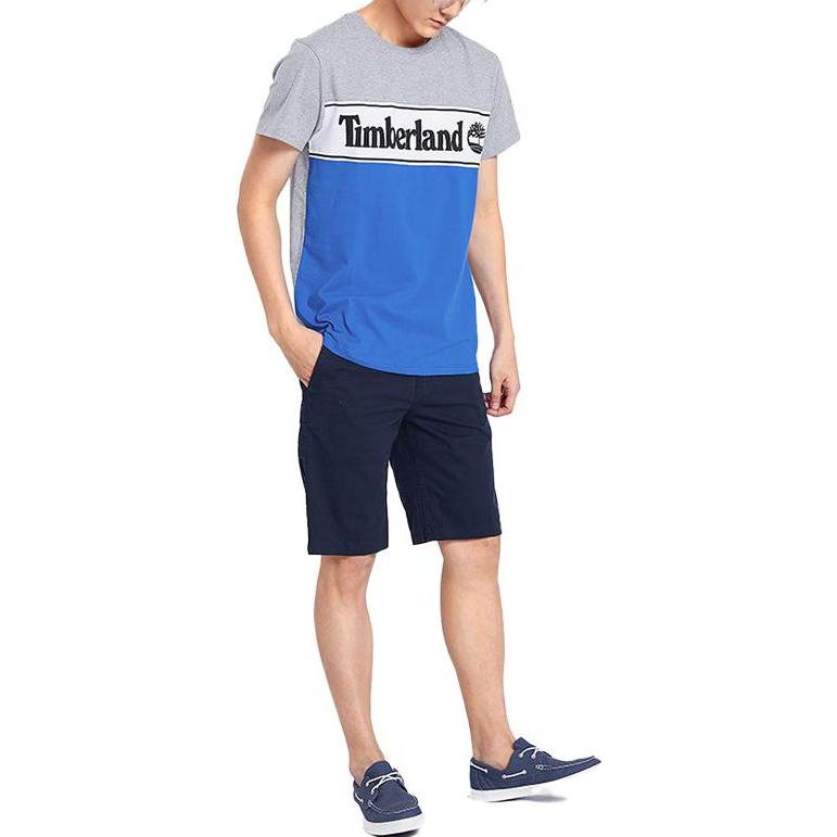 Timberland T-Shirts Men's Gray Crew Neck Moderate Straight Fit A1OA4-052