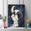 Shih Tzu and stars Pattern  3pcs 100% Round Full Drill 5D DIY Diamond Painting Embroidery Cross Stitch Rhinestone Décor