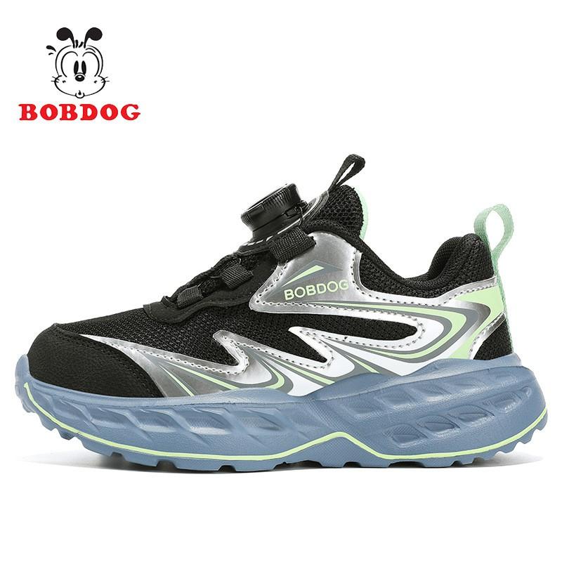 Kids Running Shoes Boys Girls Lightweight Breathable Mesh Upper Soft Sole Rotation Buckle