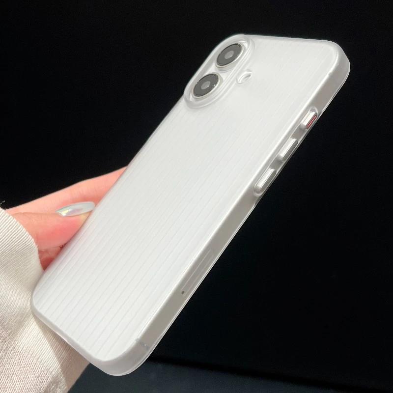 Роскошный натуральный титановый чехол для ПК для For Iphone16 15 14 13 pro max plus Гальванизированный решетчатый гофрированный жесткий задний чехол для телефона