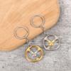 Zinc Zinc Alloy Racing Steering Wheel Key Ring Three Color Car Refitting Pendant Fashion   Male/Boys