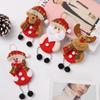 Christmas Ornaments: Snowman, Reindeer & Santa Plush Pendants